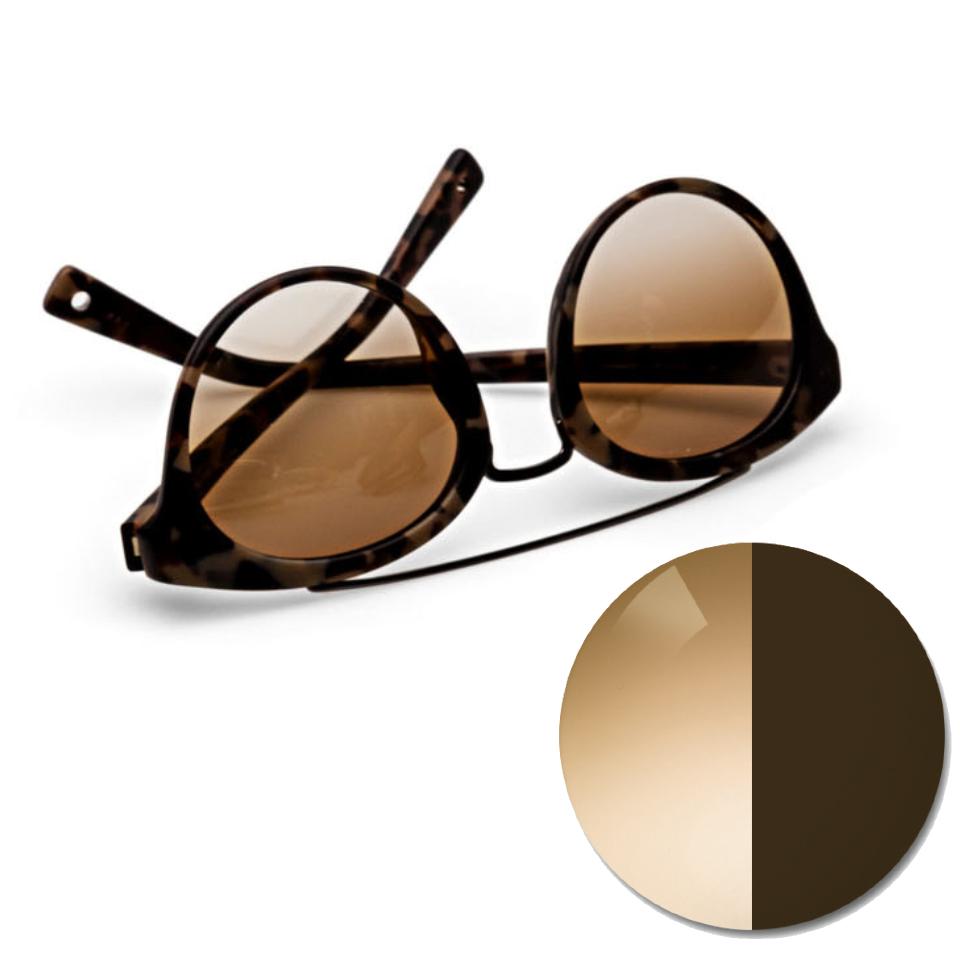 Okulary z ZEISS AdaptiveSun gradient brown i dodatkiem koloru w jasnym lub ciemnym odcieniu